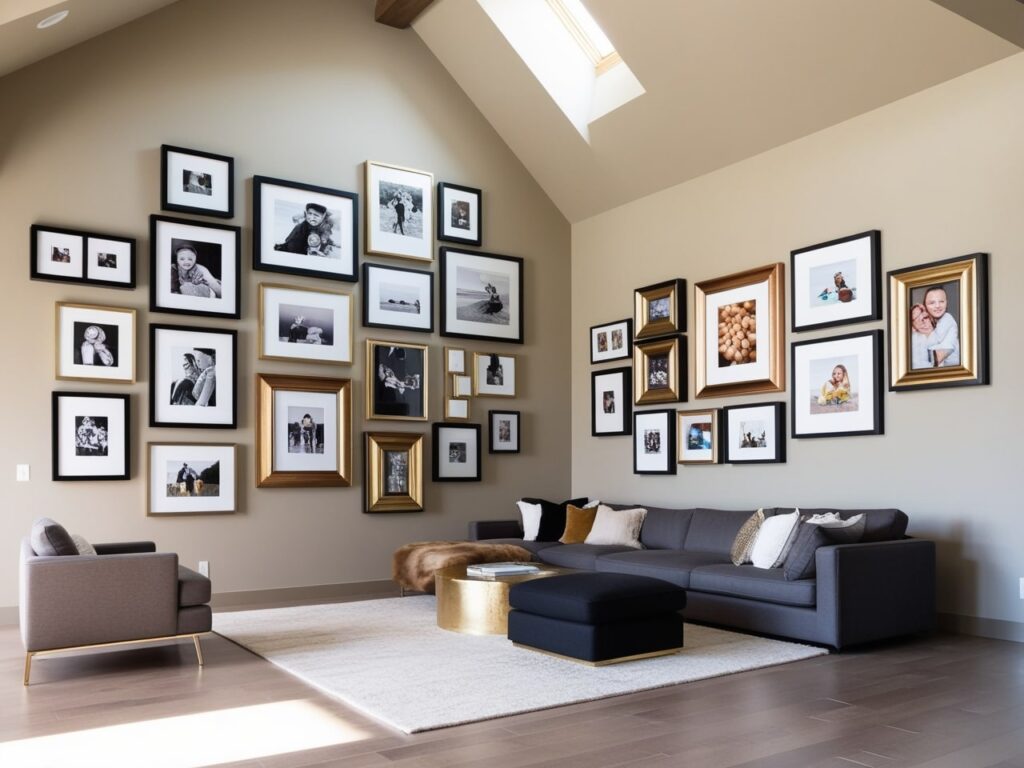 How To Decorate A Large Living Room Wall With Vaulted Ceilings