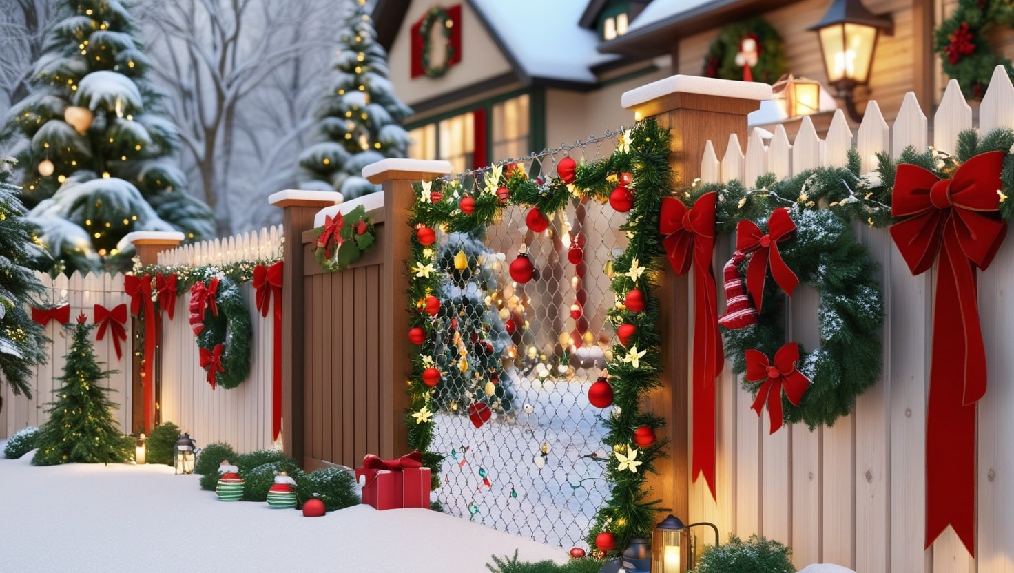 How to Decorate a Fence for Christmas