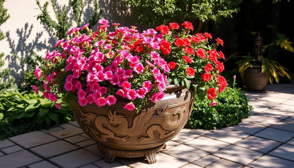 How To Decorate a Large Chinese Designed Planter Ideas